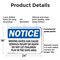 Signmission Moving Gate Can Cause Serious Injury Or, 24 in W x Rectangle, Plastic OS-2PACK-NS-P-1824-L-14260 - alternate 8